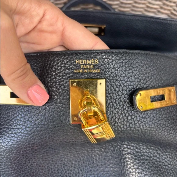 Authentic HERMES KELLY 35 taurillon black leather gold hardware - Picture 11 of 16